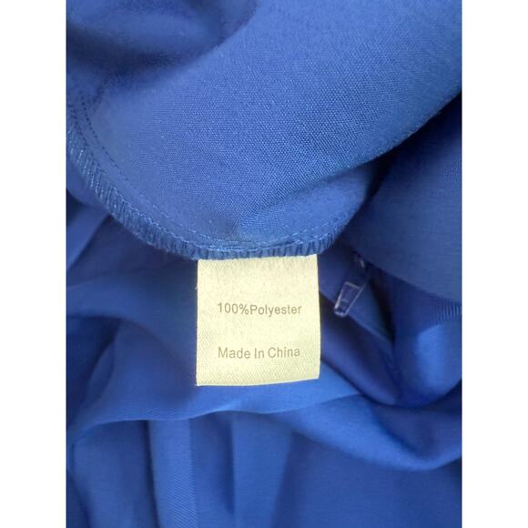 Tuckernuck Sapphire Blue Duncan Pleated Straight Leg Trouser Pants Size M - Picture 12 of 13